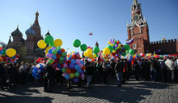 Մոսկվայում շուրջ 130 հազար մարդ է մայիսմեկյան ցույցին մասնակցել